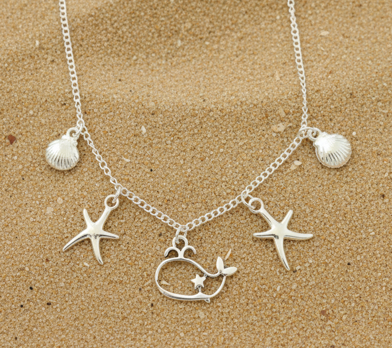 Wal Charm-Kette silber handgefertigt