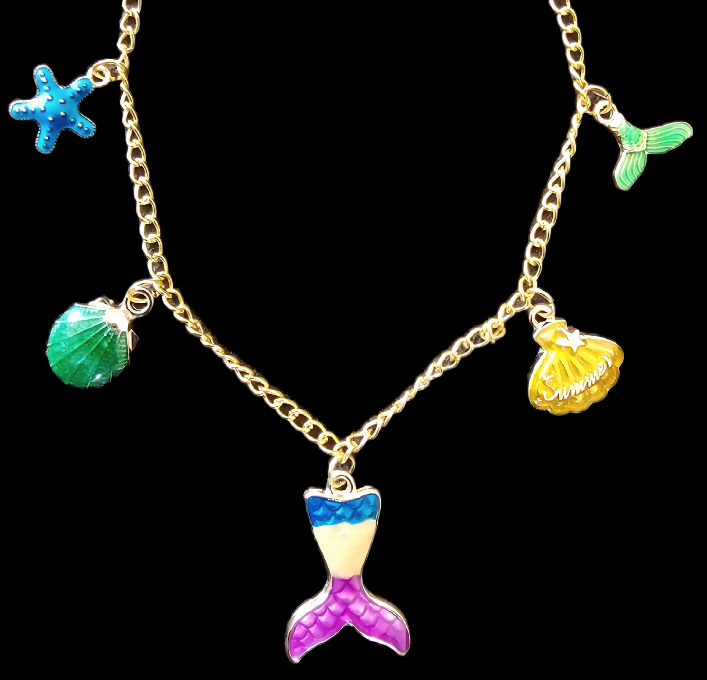 Meerjungfrau Charm-Kette Detailansicht