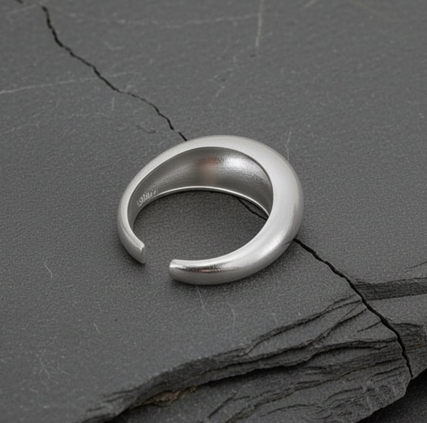 Ring 925 Silber Dome silberfarben verstellbar