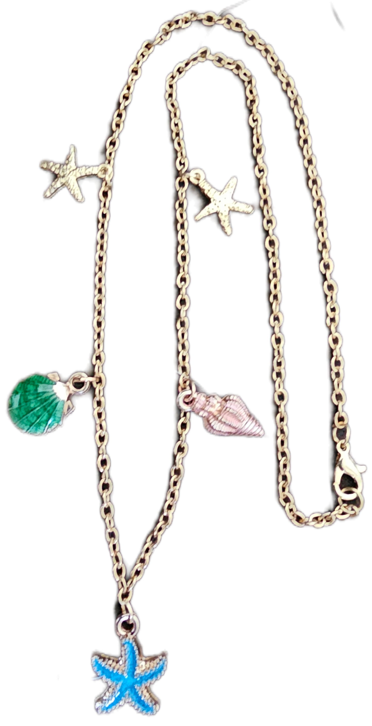 Ozean Charm-Kette Silber Detailansicht