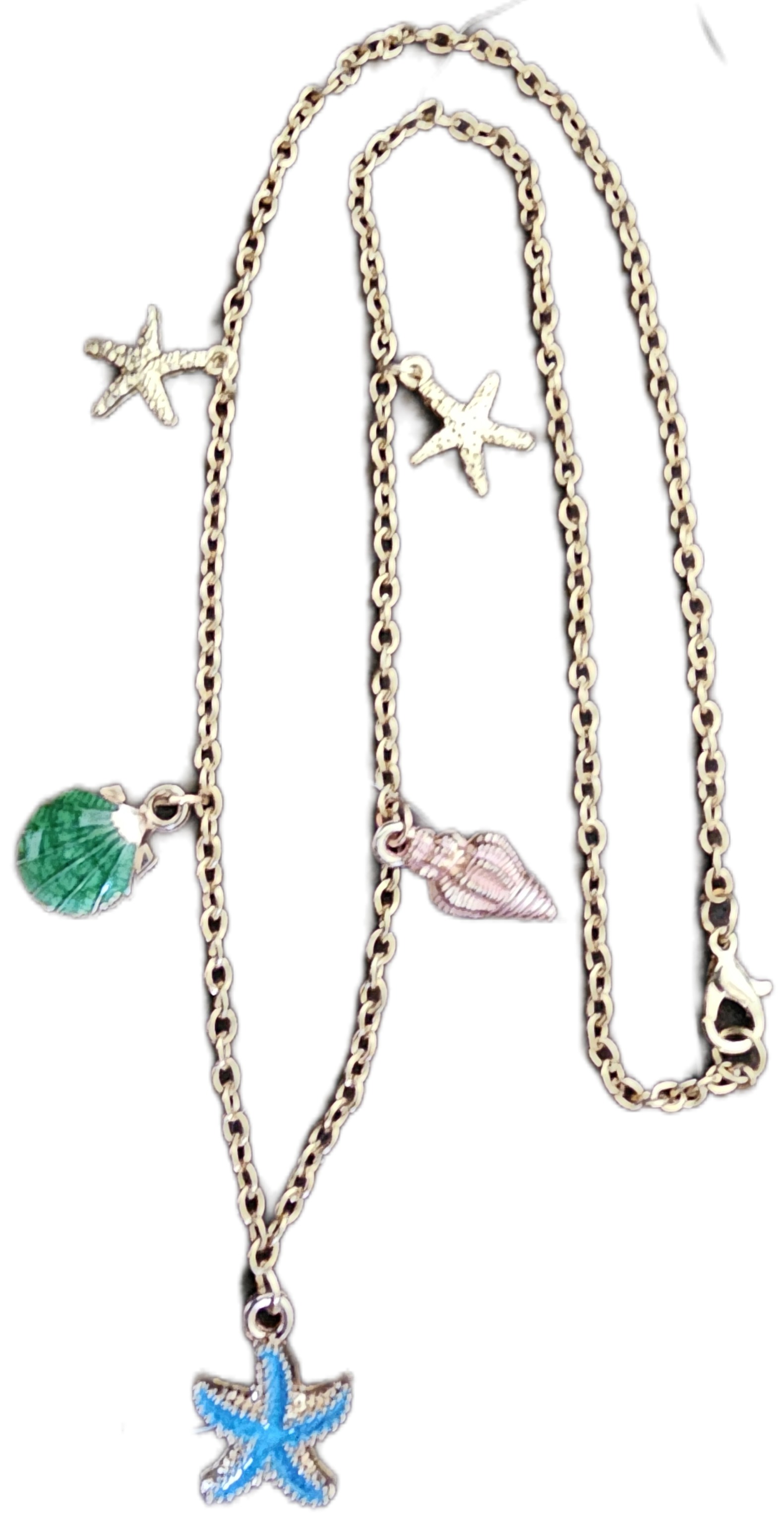 Ozean Charm-Kette Silber Detailansicht