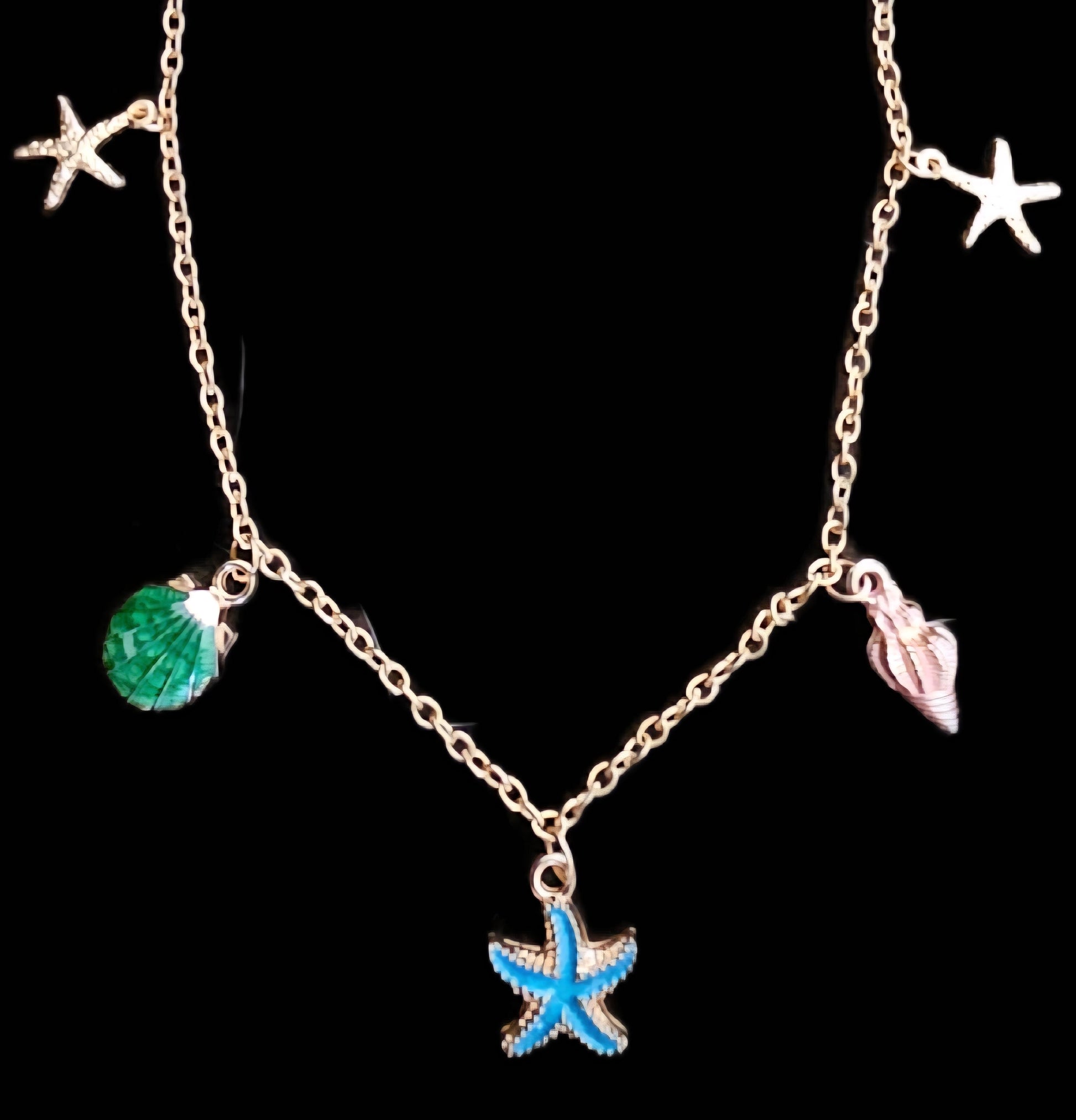 Ozean Charm-Kette Gold-Silber Vergleich