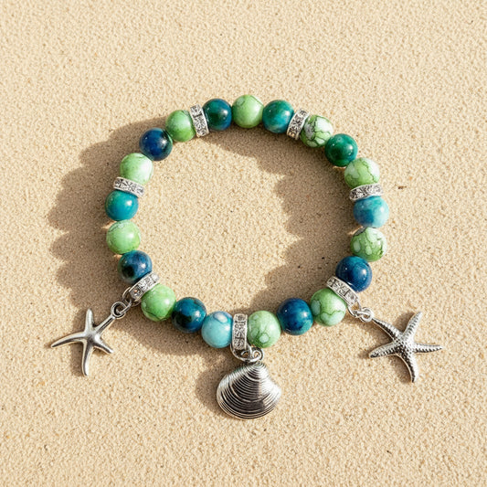Armband Meer blau-grün silber handgefertigt