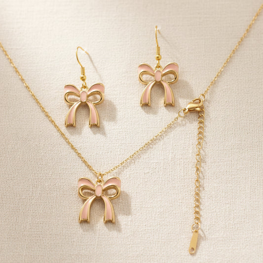 Schmuckset Schleife goldfarben – verschiedene Varianten