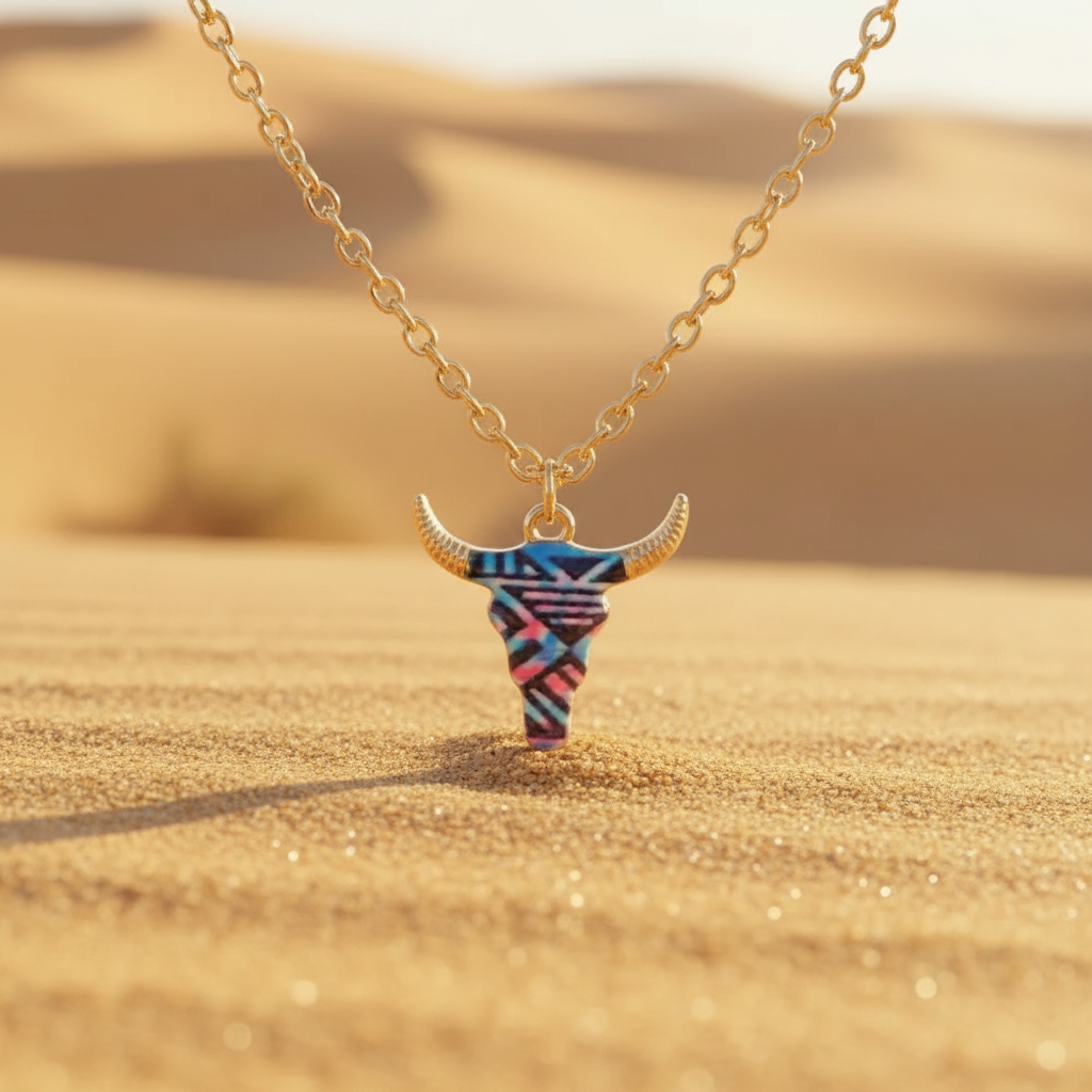 Longhorn Charm-Kette gold – verschiedene Varianten