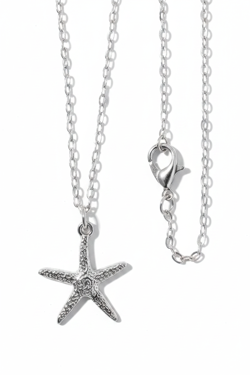Silberne Kette mit Seesternanhänger