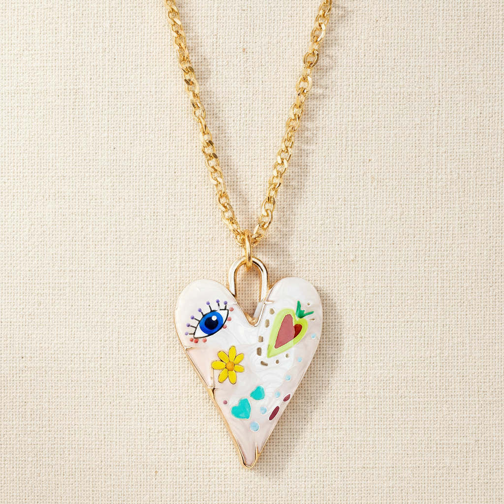Kette Herz goldfarben Edelstahl - 8 Varianten