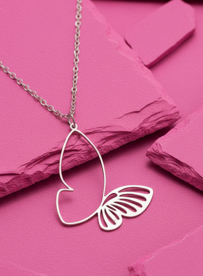 Kette Schmetterling silber oder gold