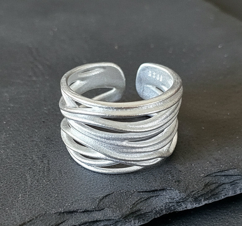 Ring geflochten 925 Silber One Size