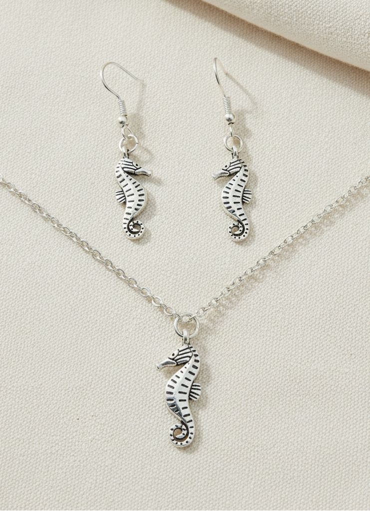 Schmuckset Seepferdchen silber