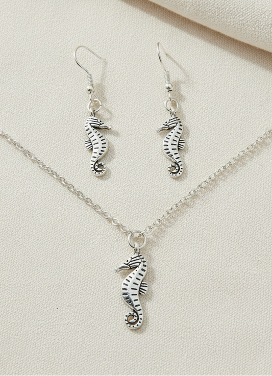 Schmuckset Seepferdchen silber