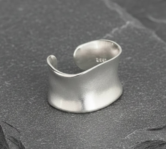 Breiter Ring 925 Silber verstellbar One Size