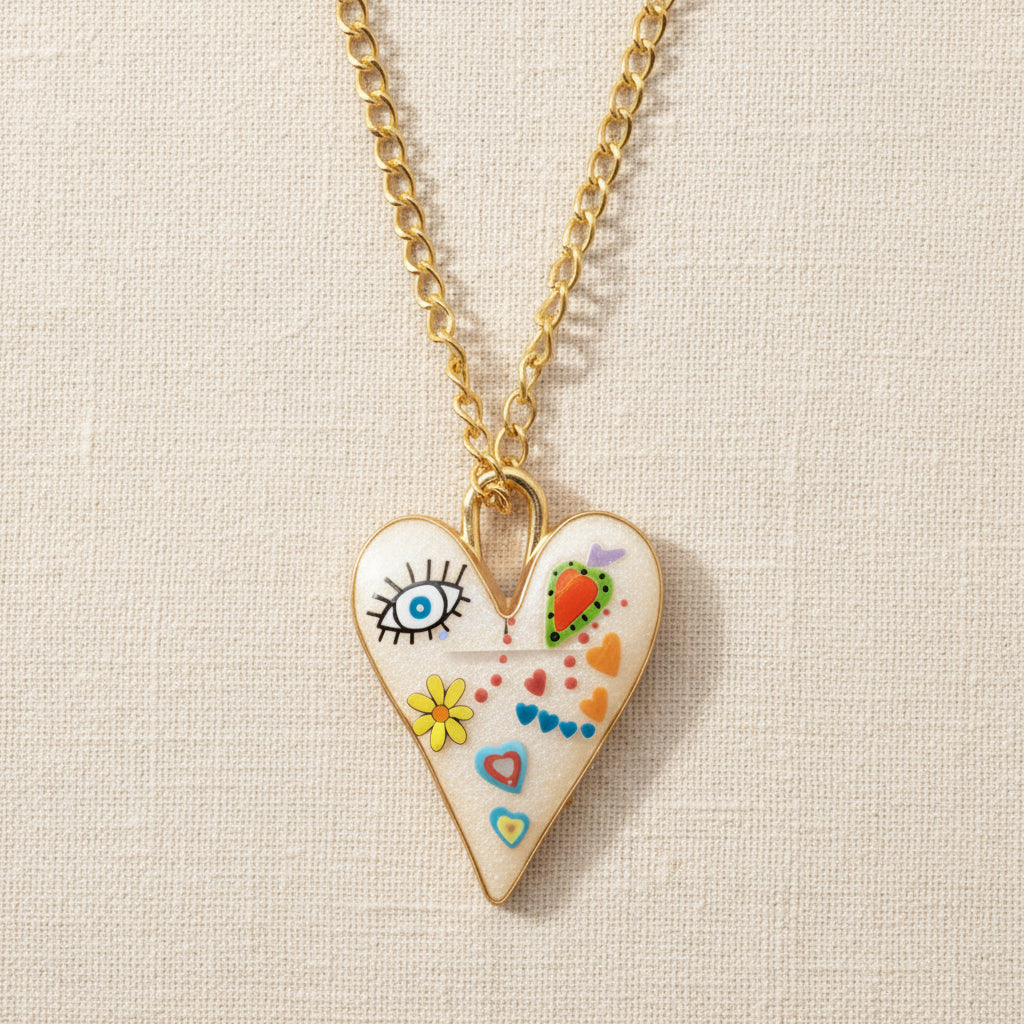 Kette Herz goldfarben Edelstahl - 8 Varianten