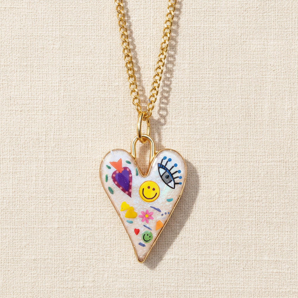 Kette Herz goldfarben Edelstahl - 8 Varianten