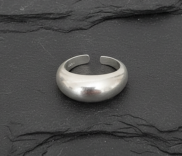 Ring 925 Silber Dome silberfarben verstellbar
