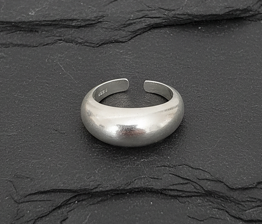 Ring 925 Silber Dome silberfarben verstellbar