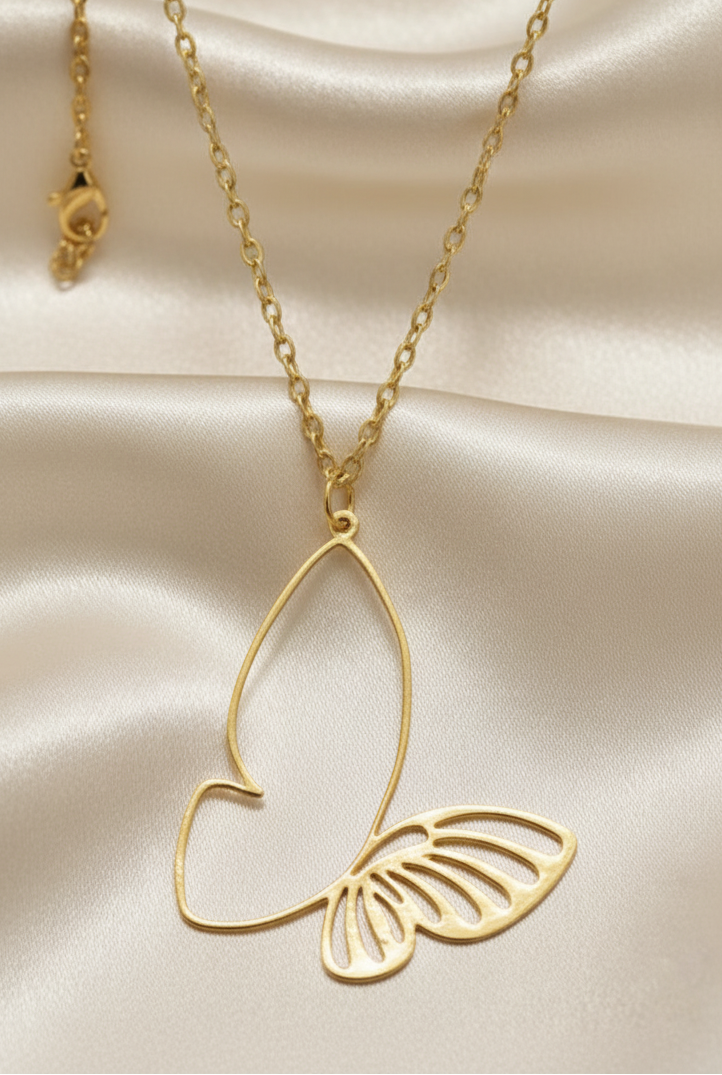 Kette Schmetterling silber oder gold