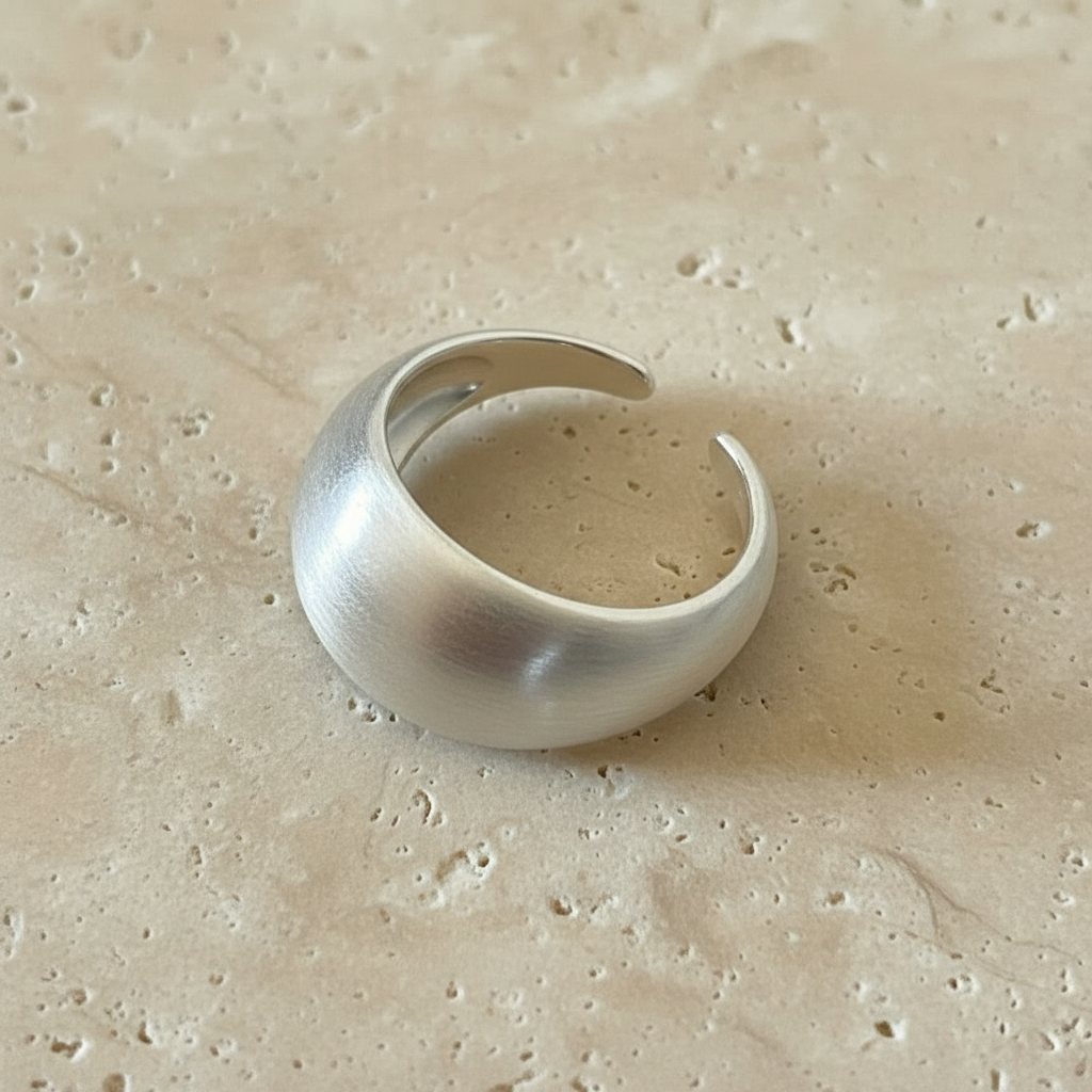 Ring 925 Silber Dome minimalistisch