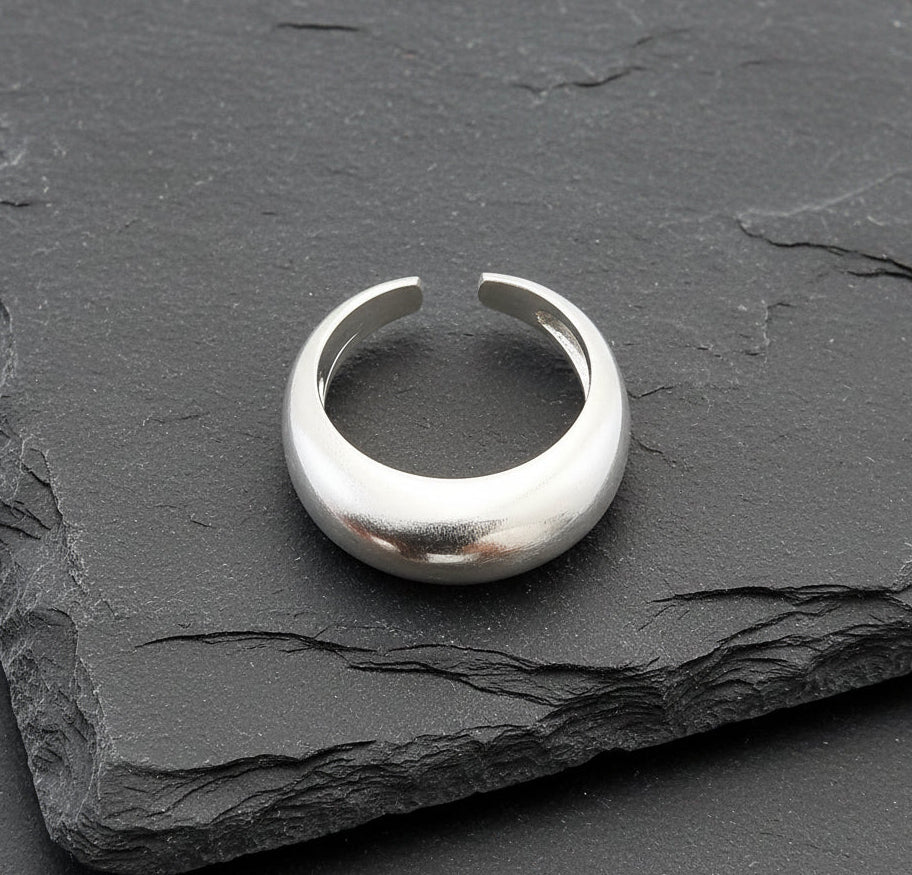 Ring 925 Silber Dome silberfarben verstellbar