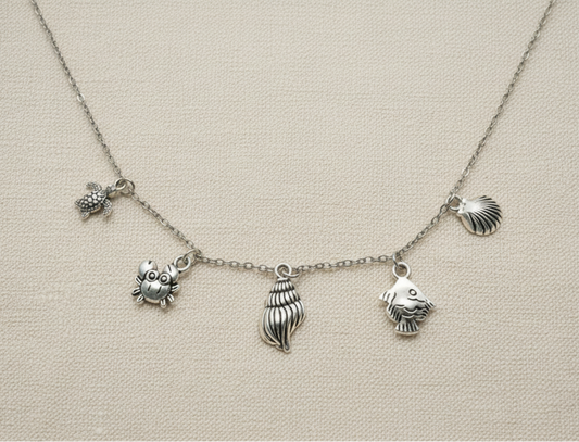 Meerestier Charm-Kette silber – handgefertigt